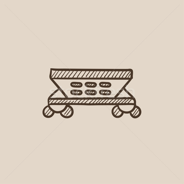 Cargo wagon sketch icon. Stock photo © RAStudio