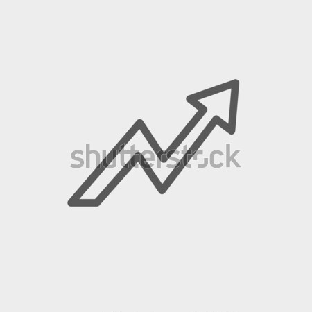 Arrow upward line icon. Stock photo © RAStudio