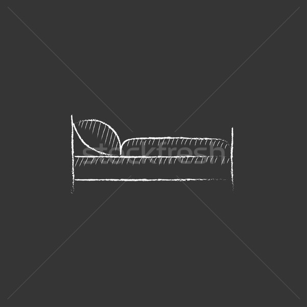 Cama tiza icono dibujado a mano vector Foto stock © RAStudio