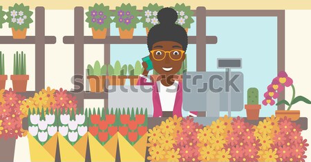 Stock photo: Farmer collecting tomatos.