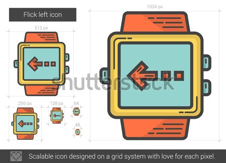 Flick left line icon. Stock photo © RAStudio