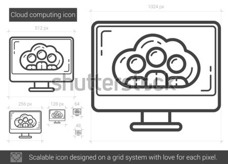 Cloud computing line icon. Stock photo © RAStudio