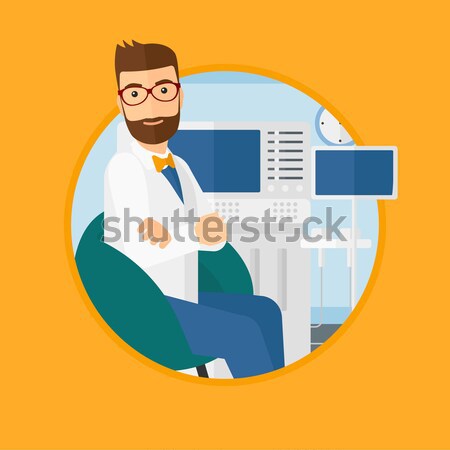 Doctor examining radiograph vector illustration. Stock photo © RAStudio