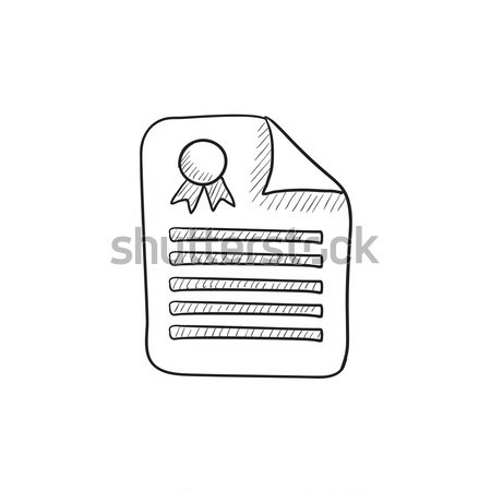 Real estate contract sketch icon. Stock photo © RAStudio