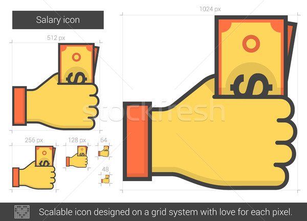 Stock photo: Salary line icon.