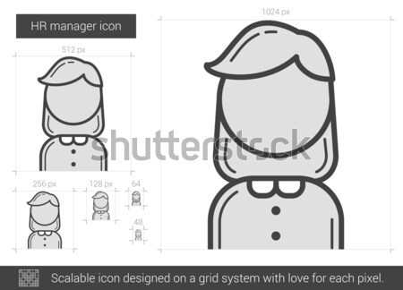 HR manager line icon. Stock photo © RAStudio
