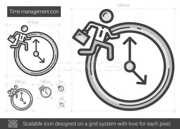 Time managment line icon. Stock photo © RAStudio