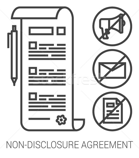 Non-disclosure agreement line infographic. Stock photo © RAStudio