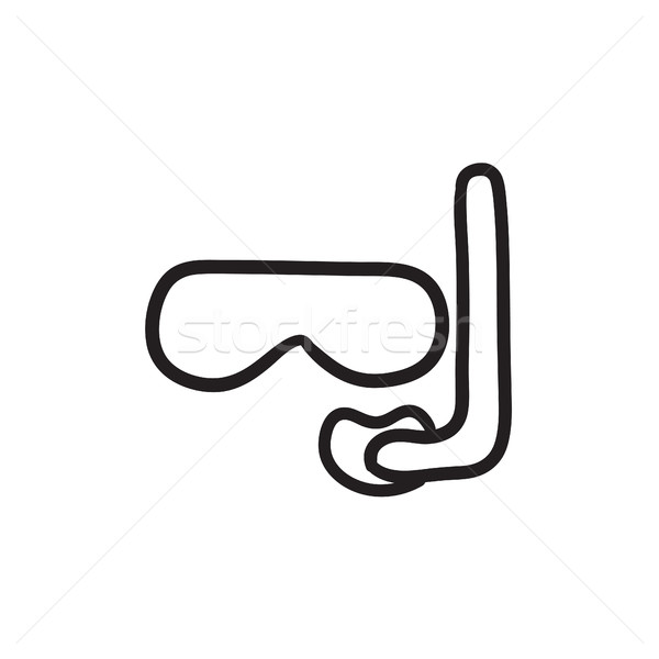 Mask and snorkel sketch icon. Stock photo © RAStudio