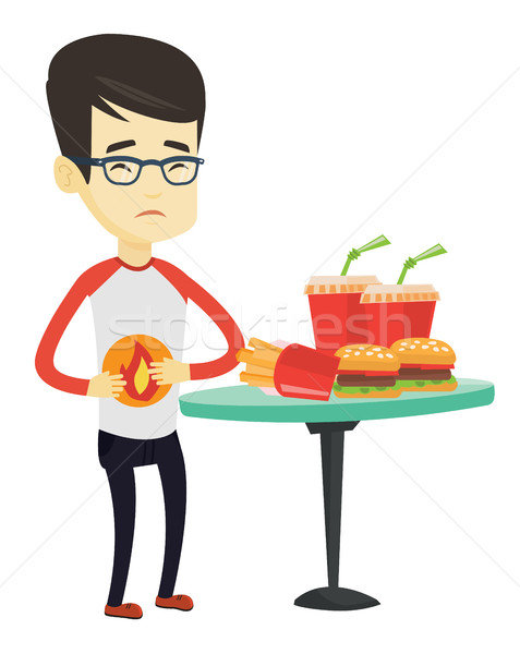 Man suffering from heartburn vector illustration Stock photo © RAStudio