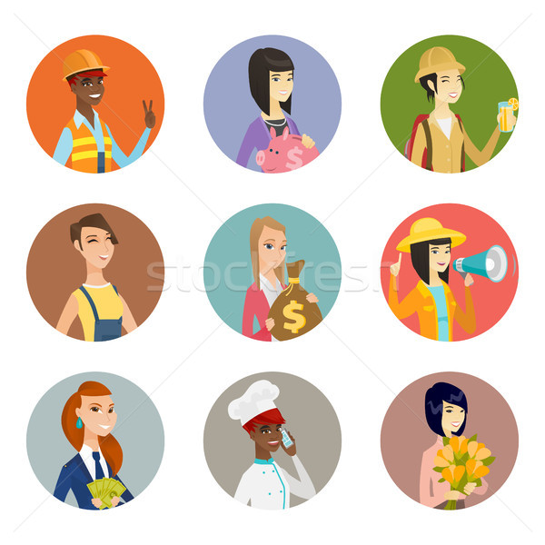 Vector set of characters of different professions. Stock photo © RAStudio