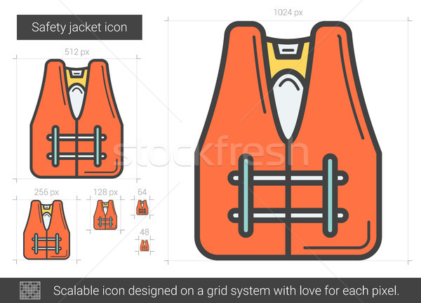 Safety jacket line icon. Stock photo © RAStudio