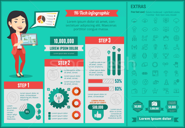 Hi-tech infographic template. Stock photo © RAStudio