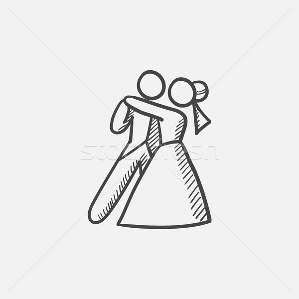 First wedding dance sketch icon. Stock photo © RAStudio