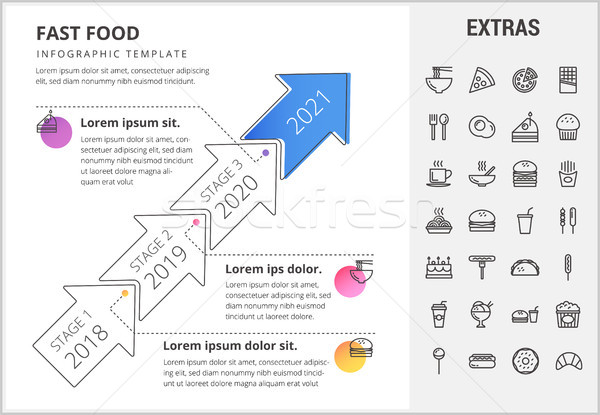 Fast food infographic template and elements. Stock photo © RAStudio
