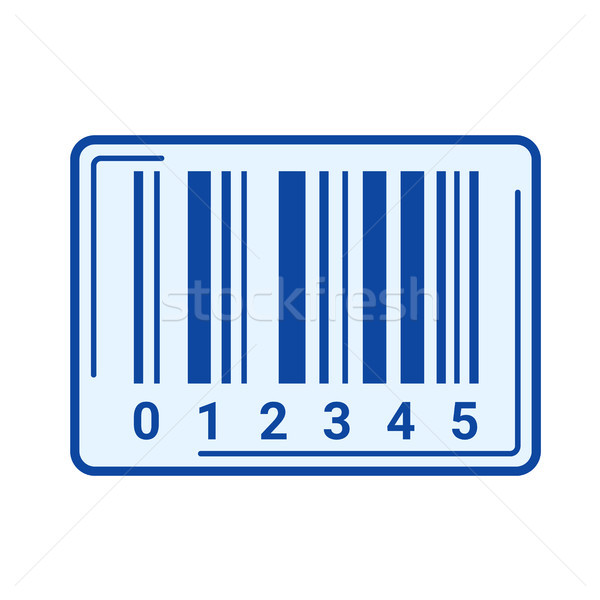 Barcode line Symbol Vektor isoliert weiß Stock foto © RAStudio