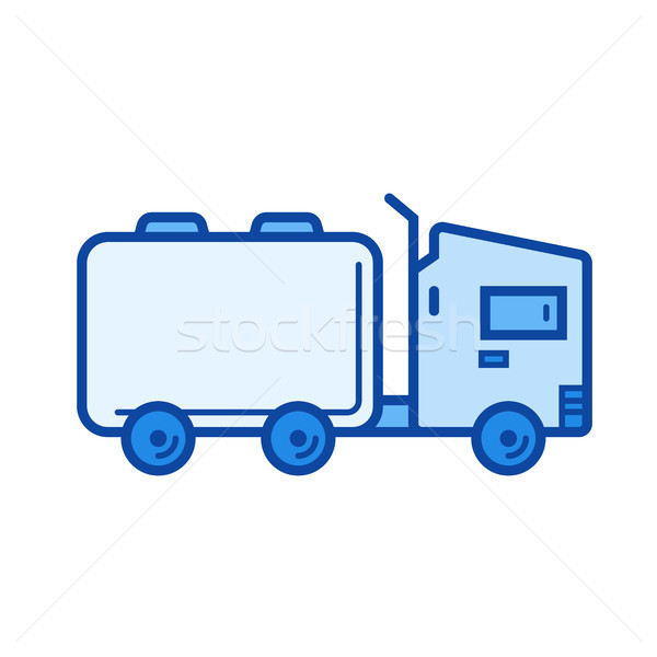 Stock photo: Tank truck line icon.