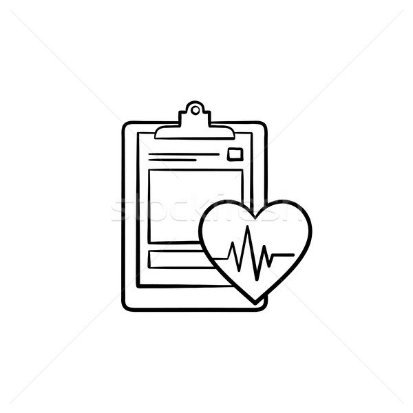 Medical record hand drawn outline doodle icon. Stock photo © RAStudio