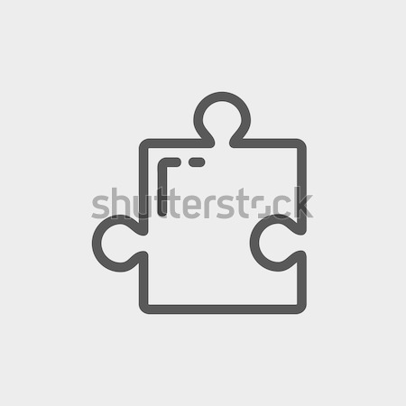 Jigsaw puzzle sketch icon Stock photo © RAStudio