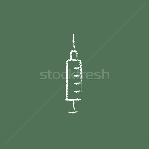 Syringe icon drawn in chalk. Stock photo © RAStudio