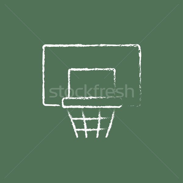 баскетбол икона мелом рисованной доске Сток-фото © RAStudio