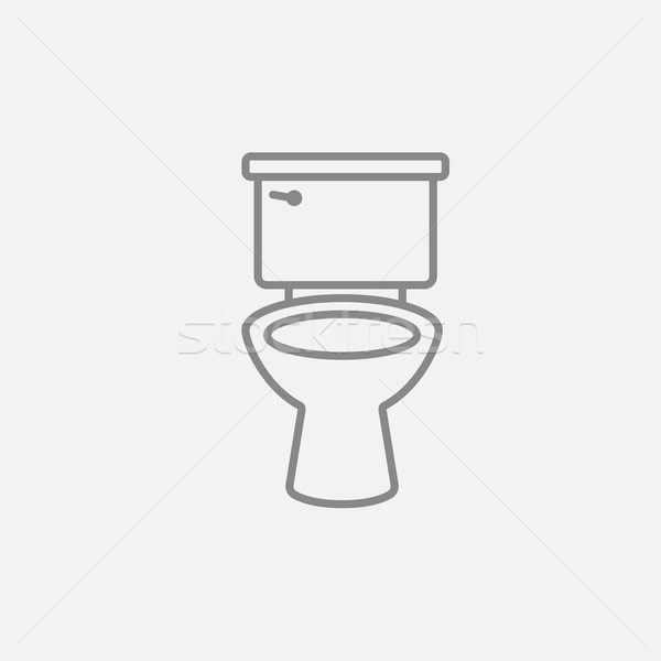 Toilette Schüssel line Symbol Web mobile Stock foto © RAStudio