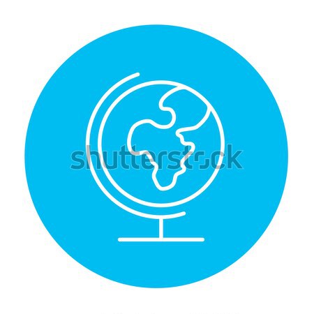 World globe on stand line icon. Stock photo © RAStudio