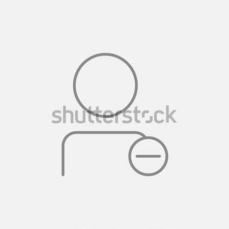 User profile with minus sign line icon. Stock photo © RAStudio