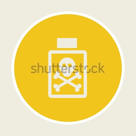 Stock photo: Bottle of poison line icon.
