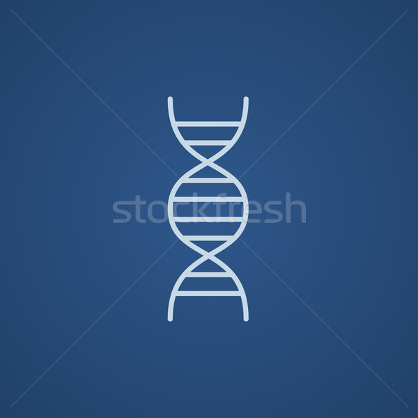 Dna linha ícone teia móvel infográficos Foto stock © RAStudio