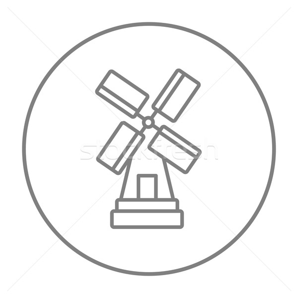 Windmill line icon. Stock photo © RAStudio