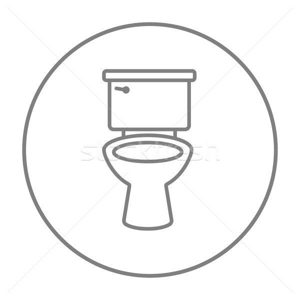 Toilette Schüssel line Symbol Web mobile Stock foto © RAStudio