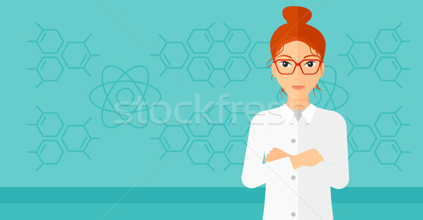 Female laboratory assistant. Stock photo © RAStudio