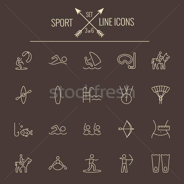 Sport icon set. Stock photo © RAStudio