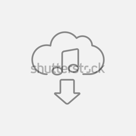 Download music line icon. Stock photo © RAStudio