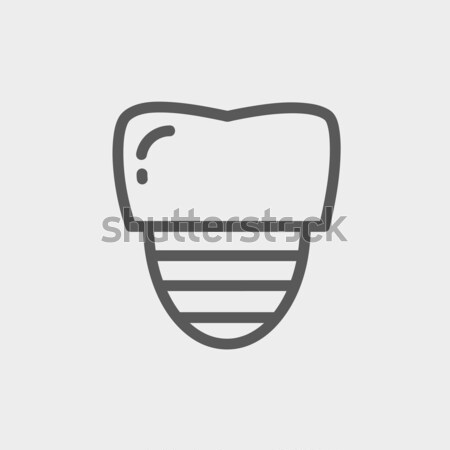 Dents implant ligne icône web [[stock_photo]] © RAStudio