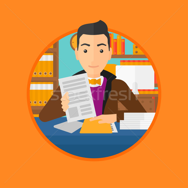 HR manager checking files. Stock photo © RAStudio