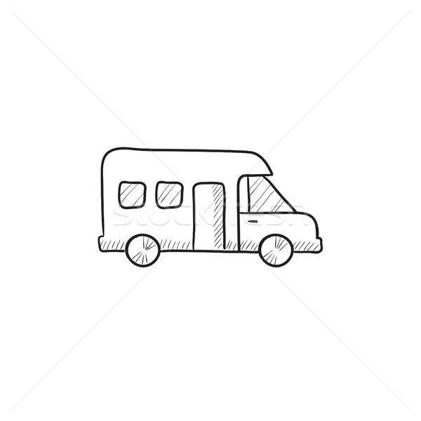 Motorhome sketch icon. Stock photo © RAStudio