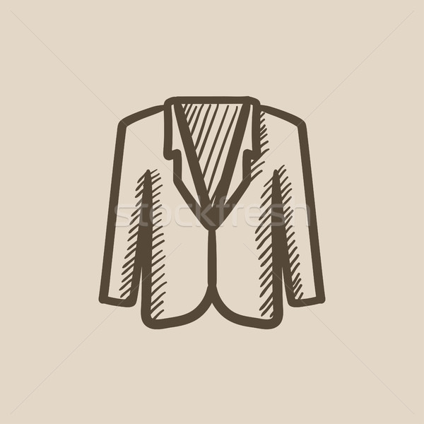 Male jacket sketch icon. Stock photo © RAStudio