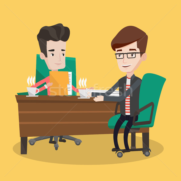 Two businessmen during business meeting. Stock photo © RAStudio