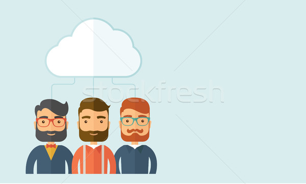 Businessmen under the cloud.  Stock photo © RAStudio