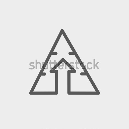 Pyramid with arrow up sketch icon. Stock photo © RAStudio