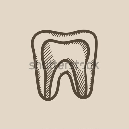 Molar tooth sketch icon. Stock photo © RAStudio