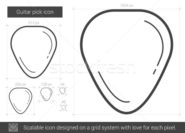 Guitar pick line icon. Stock photo © RAStudio