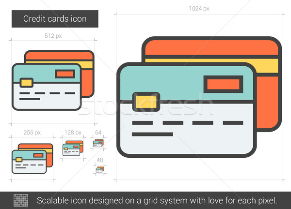 Credit cards line icon. Stock photo © RAStudio