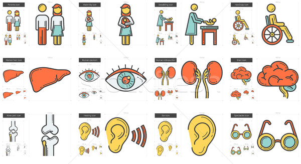 Medicine line icon set. Stock photo © RAStudio