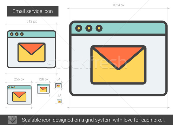 Email service line icon. Stock photo © RAStudio