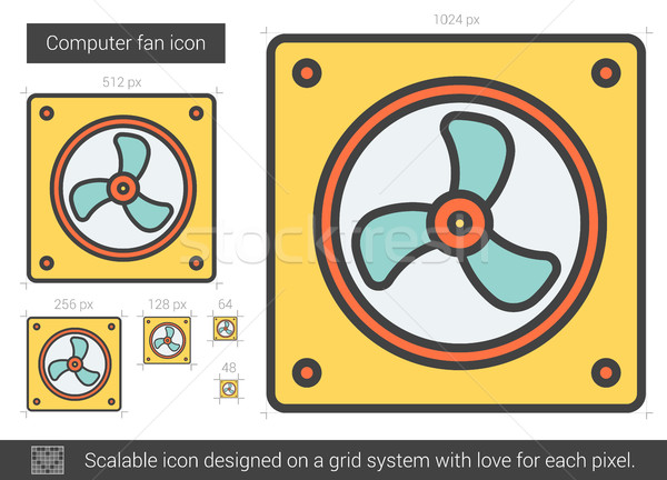 Computer fan line icon. Stock photo © RAStudio