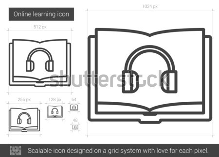 Online learning line icon. Stock photo © RAStudio