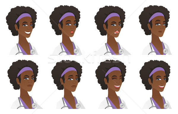 Vector set of doctor characters. Stock photo © RAStudio